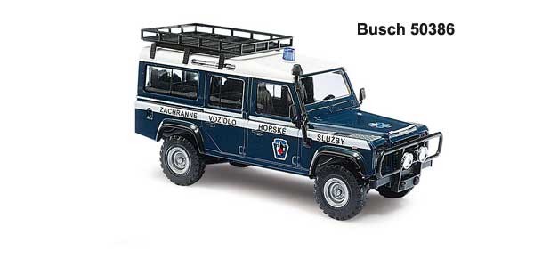 Busch Landrover Defender Sammelserie Nr. 7 Bergrettung Tschechien