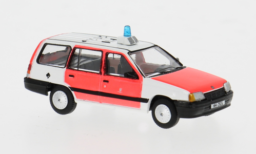 Brekina / PCX  Opel Kadett E Caravan ELW " Feuerwehr Hamburg / Version 2 ", NH 09 / 26