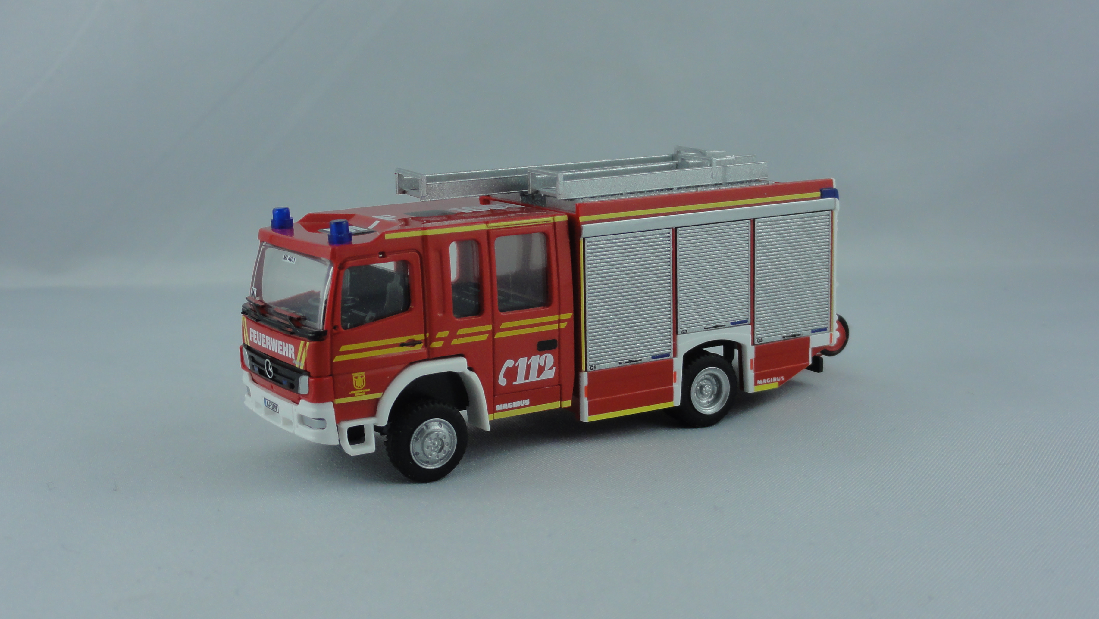Rietze MB Atego Lohr HLF Feuerwehr München Stadtmitte.Sondermodell