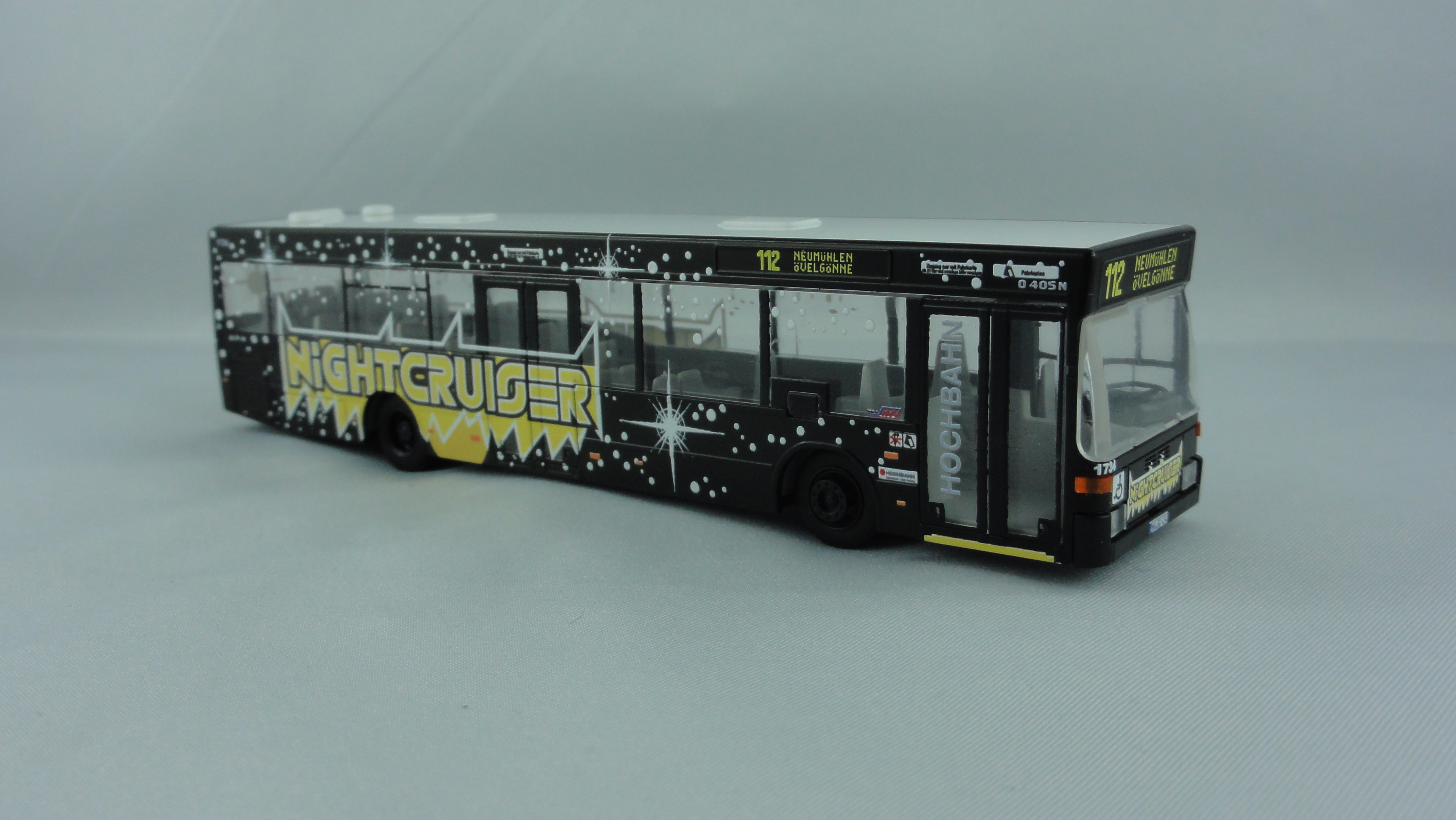 Rietze MB O 405 N2 " Hamburger Hochbahn Nightcruiser (gelbe Schrift) "