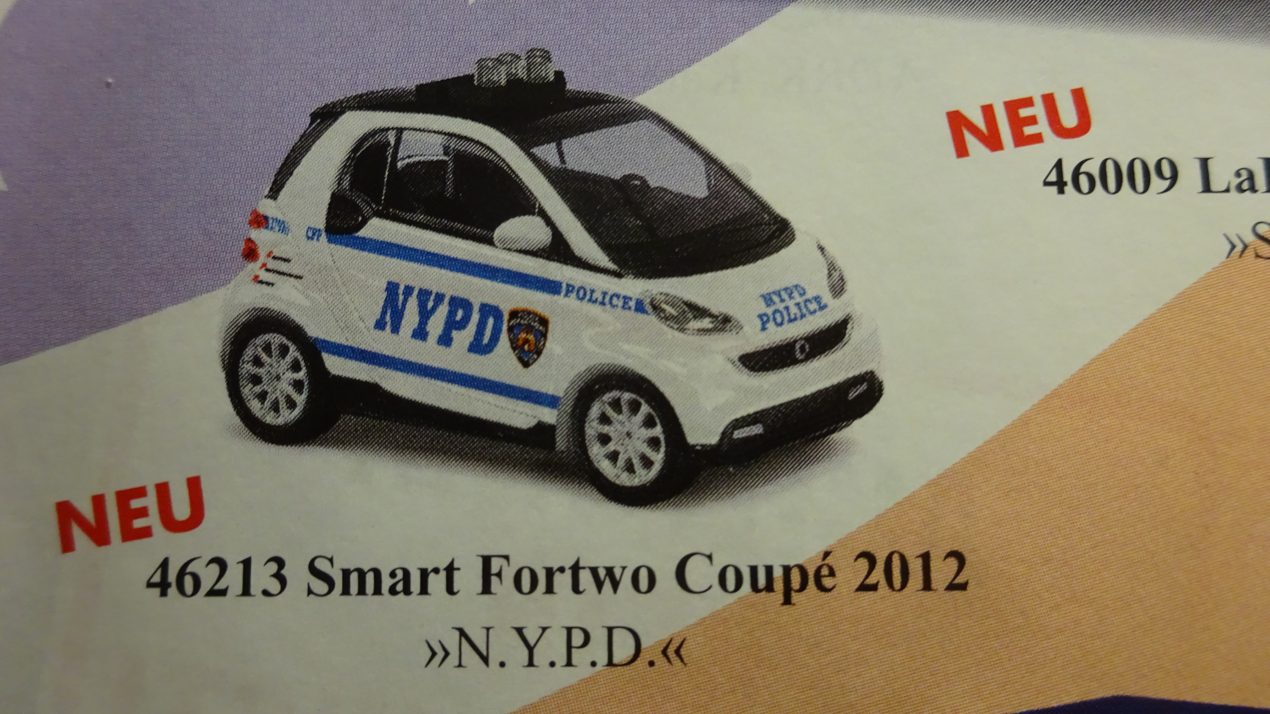 Busch Smart Fortwo 2012 NYPD