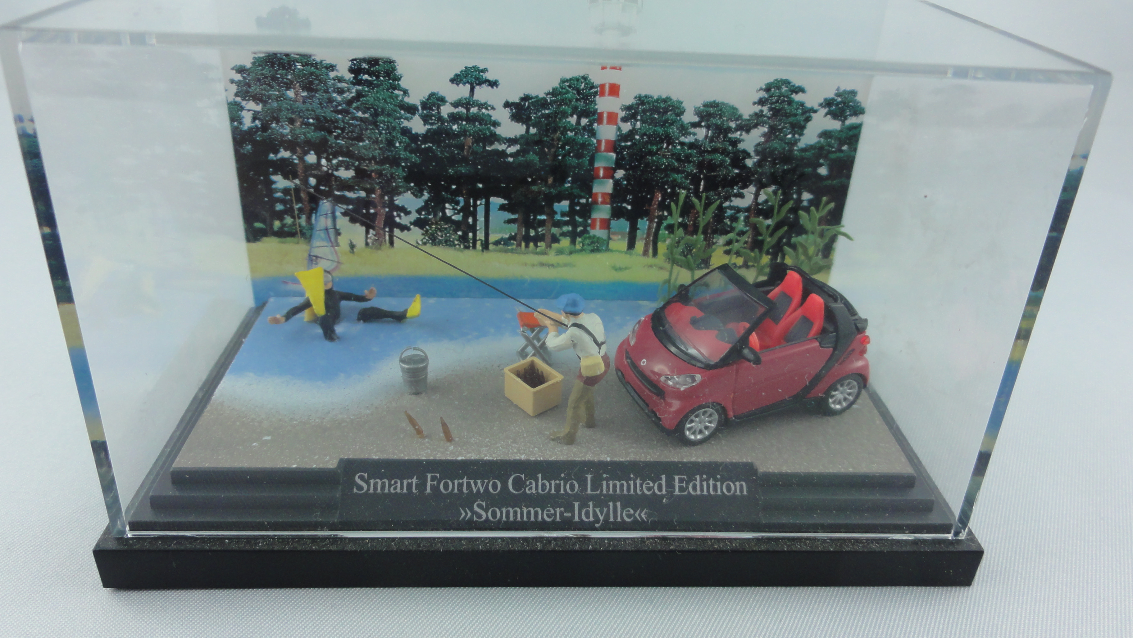 Busch Diorama Smart Fortwo Cabrio "Sommer-Idylle"
