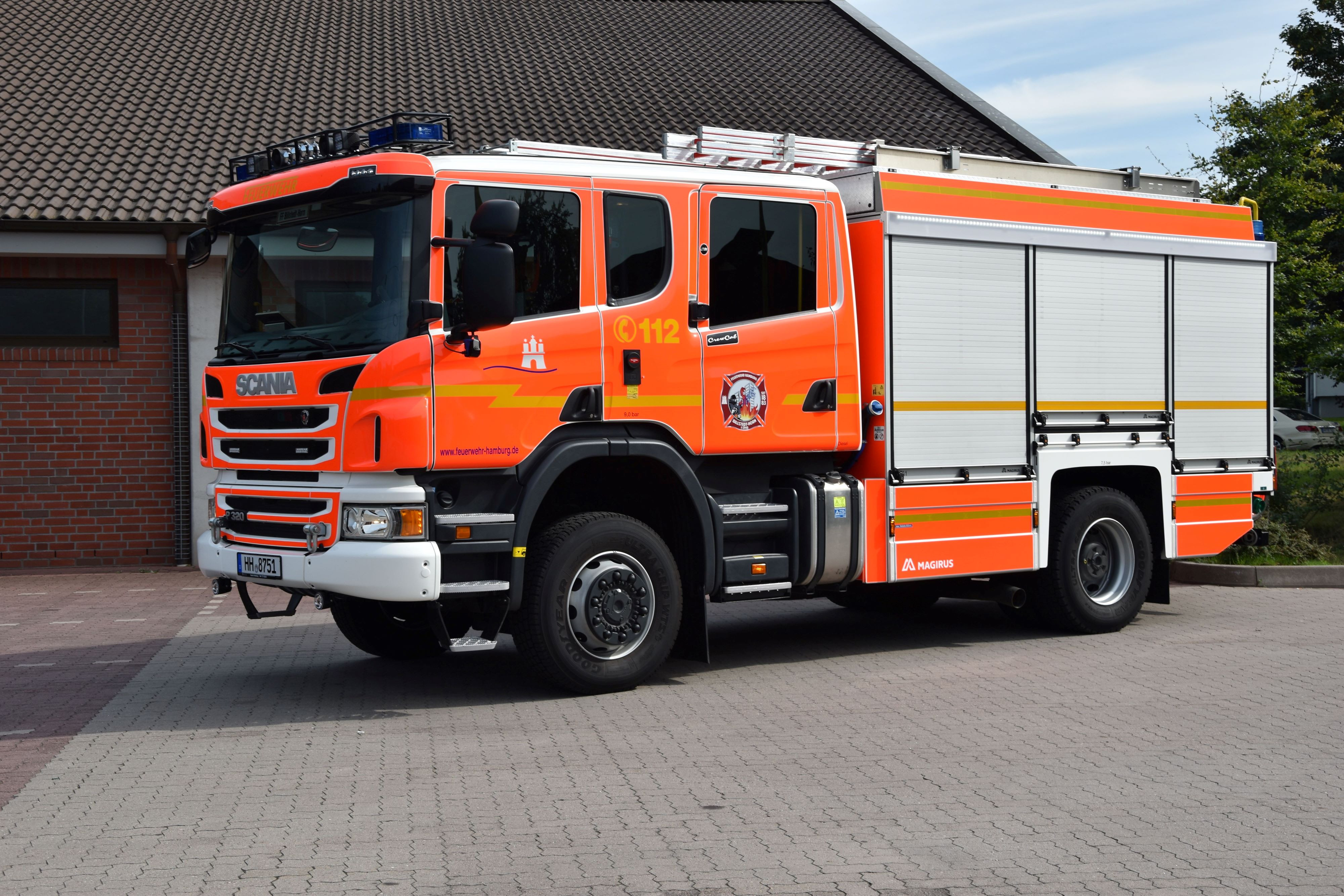 Herpa Scania CP Crew Cab HLF Feuerwehr Hamburg Billstedt Horn (FF), (Vorbestellung / Sondermodell )