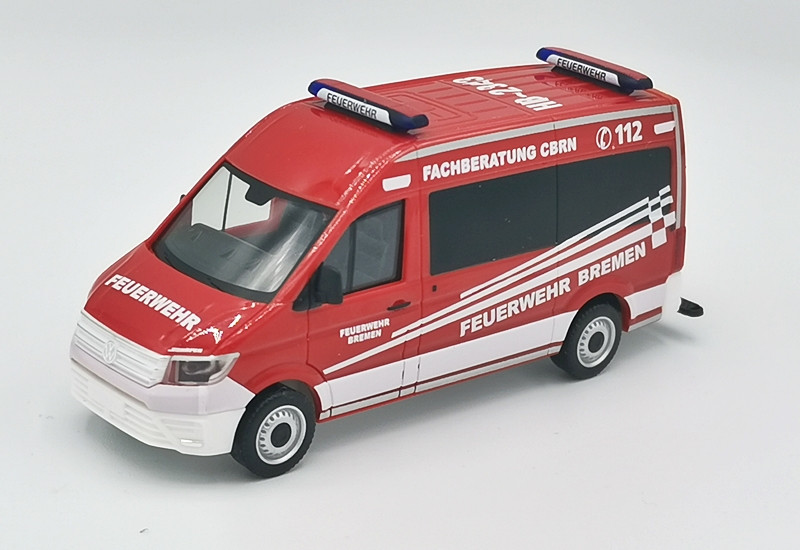 Herpa VW Crafter 16 " Feuerwehr Bremen Fachberater CBRN (BF) " Sondermodell