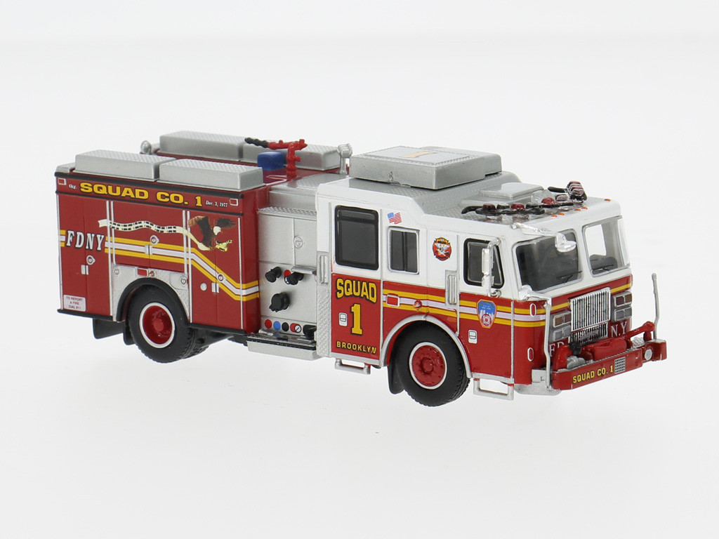 Brekina / PCX Seagrave Attacker (2013) "FDNY / Squad 1 (Park Slope / Brooklyn)" ( Formneuheit / Vorbestellung)