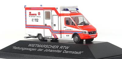 Rietze Einsatz-Serie MB Sprinter RTW JUH Darmstadt-Dieburg