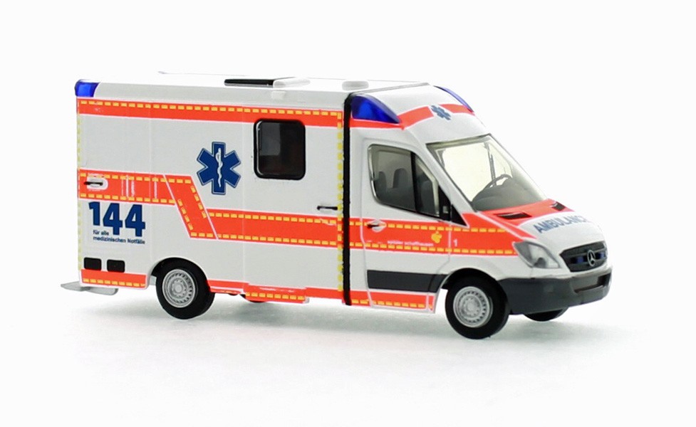Rietze MB Sprinter Strobel RTW bébé mobile RDC victoires 61715