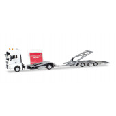 Herpa MiniKit: MAN TGX XXL LKW-Transporter-Hängerzug, weiß
