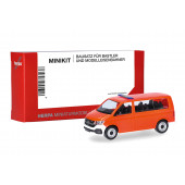 Herpa MiniKit: Volkswagen (VW) T6.1 Bus (Heckklappe geschlossen), tagesleuchtrot (1 Stück) , NH 09-10/26