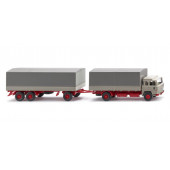 Wiking Pritschenhängerzug (Magirus 235 D) - kieselgrau