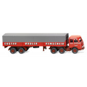 Wiking MB LPS 333 Mäulers feuerroter Pullman-Pritschensattelzug