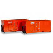 Herpa 2x Abrollbehälter Stromaggregat "Boels"