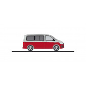Rietze Volkswagen VW T6 Bus KR, reflexsilber / fortanorot, NH April 21