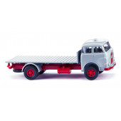 Wiking Flachpritschen-Lkw (MAN Pausbacke) - silbergrau