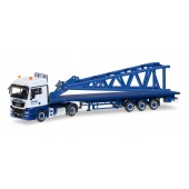 Herpa MAN TGX XLX 6c  mit Kopfstück für Liebherr LR 1600/2 Spitze "Wasel" 