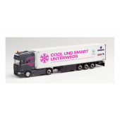 Herpa Scania R 13 TL Kühlkoffer-Sattelzug "Trucker-Babe Christina Scheib" Bayern/Gmund am Tegernsee)