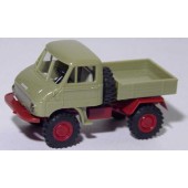 Brekina MB Unimog 411 mit Pritsche, dunkelbeige