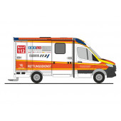 Rietze MB Sprinter 18 STROBEL RTW "Feuerwehr ZRF Saarbrücken", NH 09-10/25
