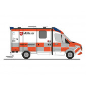 Rietze MB Sprinter 18 Strobel RTW „Malteser Marburg“, NH 01-02/25