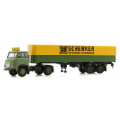 Brekina Scania LB 76 Pritsche/Plane-SZ "Schenker" 