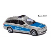 Busch MB C-Klasse T-Modell Polizei blau/silber 
