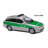 Busch MB C-Klasse T-Modell Polizei grün/silber 