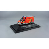 Rietze MB Sprinter 18 WAS- Koffer RTW BF Hannover ( RTW 96 ) in einer PC-Box, Interschutz `26 " # RESPEKT "