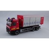 Herpa MB Actros MP1 WLF Flughafenfeuerwehr Hannover mit Schneepflug und AB Rettung