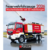 Podszun-Verlag,Wochenkalender Feuerwehrfahrzeuge 2026
