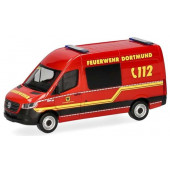Herpa MB Sprinter 18 Halbbus HD MTF 24 " Feuerwehr Dortmund " ,Sondermodell Intermodellbau 26